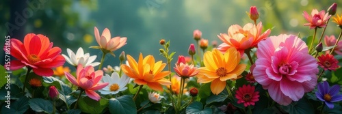 Wallpaper Mural Vibrant flowers blooming from overflowing inbox , bloom, nature Torontodigital.ca