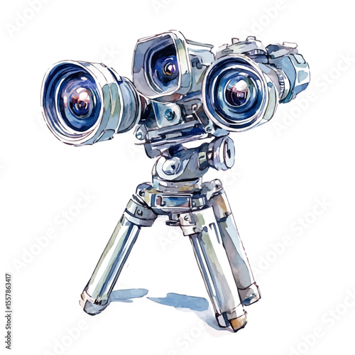 Gimbals, watercolor clipart vector, isolated on a white background.