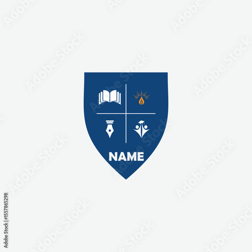 3645 educational logo school college university learning institute book academy organization
