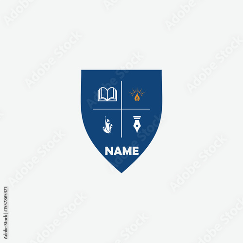3647 educational logo school college university learning institute book academy organization