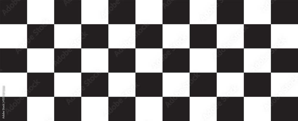 Fototapeta premium Black and white checkered pattern, Checkerboard seamless pattern. vectors