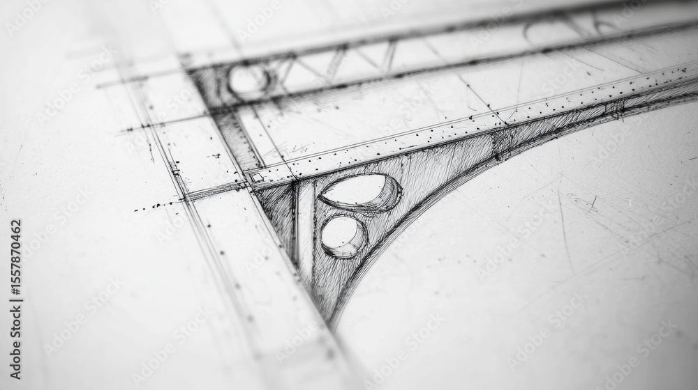 custom made wallpaper toronto digitalDetailed architectural sketch of a bridge design showcasing intricate structural details and precise measurements