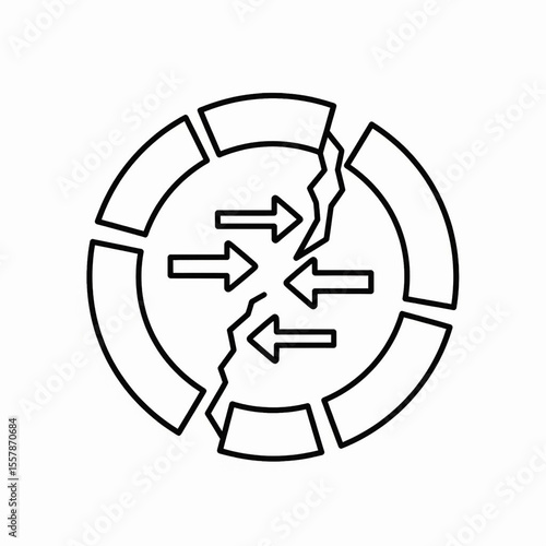 Disrupted Circle Icon