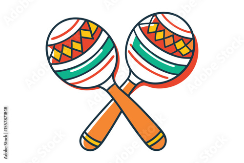 Festive Maracas Vector Art for Mexican Party Decor