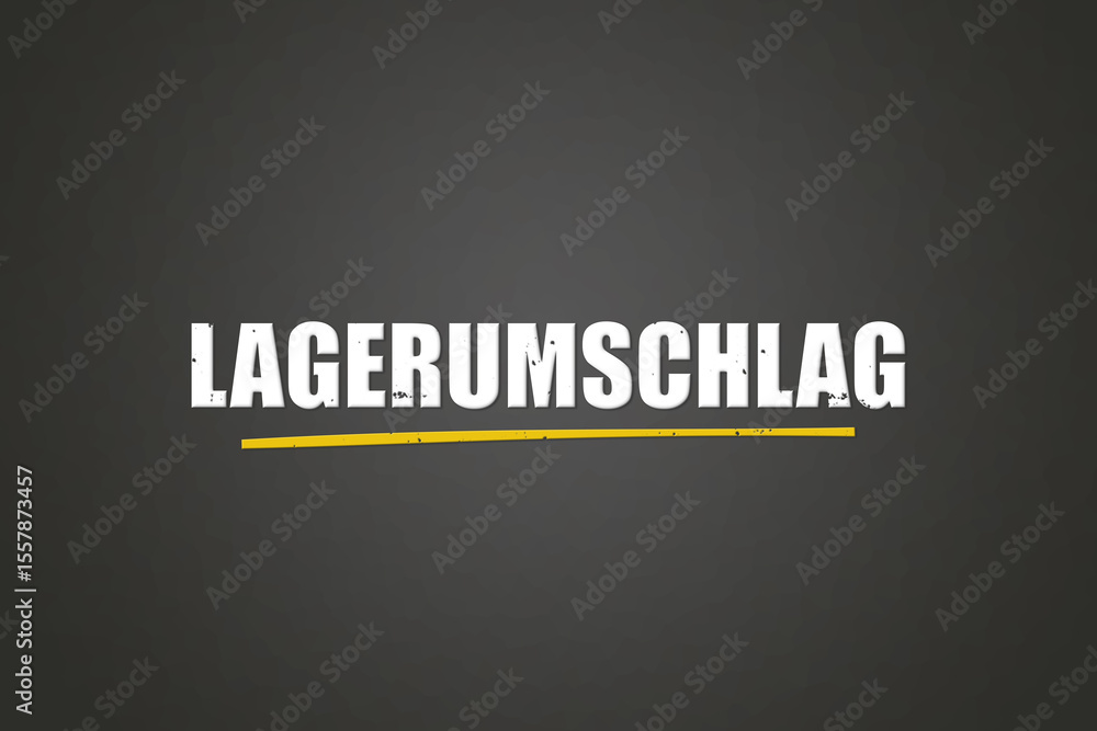 Fototapeta premium Lagerumschlag (inventory turnover) - A blackboard with white text.