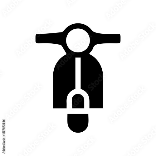 Pespa scooter facing forward glyph icon