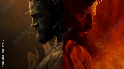 Jesus Christ vs Satan lucifer the devil	
