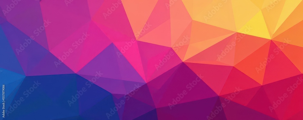 Fototapeta premium Intersecting, translucent polygons forming a vibrant gradient, abstract background , contemporary, geometric