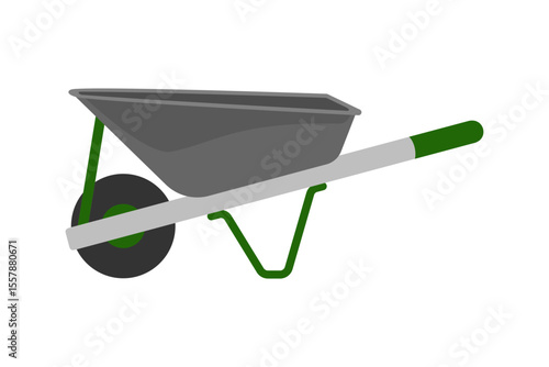 Wheelbarrow as a flat design vector illustration