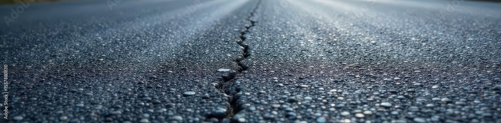 Rough gray asphalt road surface, showing texture and cracks, road surface, worn asphalt Rough gray asphalt road surface, showing texture and cracks, road surface, worn asphalt