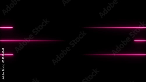 Abstract glowing neon lights blinking lines moving animation. glowing horizontal neon lines streaming across on the screen. 4k video .