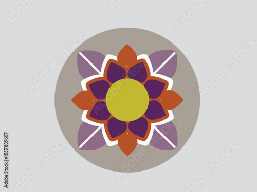 Floral Harmony: Intricate floral design, a symphony of vibrant colors and elegant curves, gracefully arranged to capture the essence of nature's beauty.