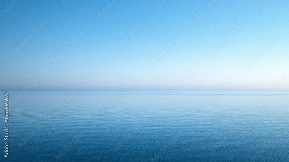 A peaceful coastal horizon featuring calm, clear blue water stretching out to meet a soft sky with minimal, wispy clouds. The tranquil scene evokes feelings of serenity, relaxation, and natural beauty A peaceful coastal horizon featuring calm, clear blue water stretching out to meet a soft sky with minimal, wispy clouds. The tranquil scene evokes feelings of serenity, relaxation, and natural beauty