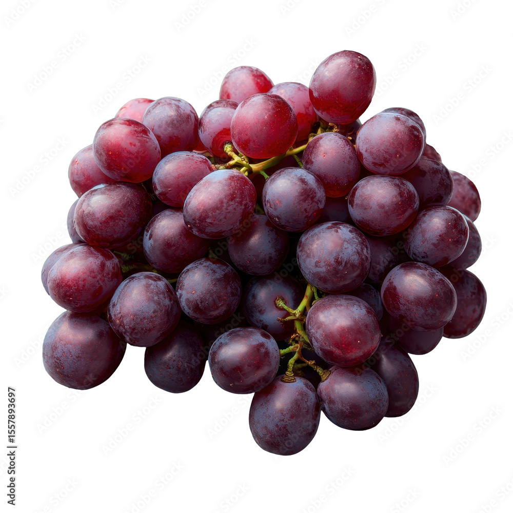 Fresh purple grapes isolated on a transparent background for healthy snacking or recipes, Grapes Isolated ontransparent Fresh purple grapes isolated on a transparent background for healthy snacking or recipes, Grapes Isolated ontransparent