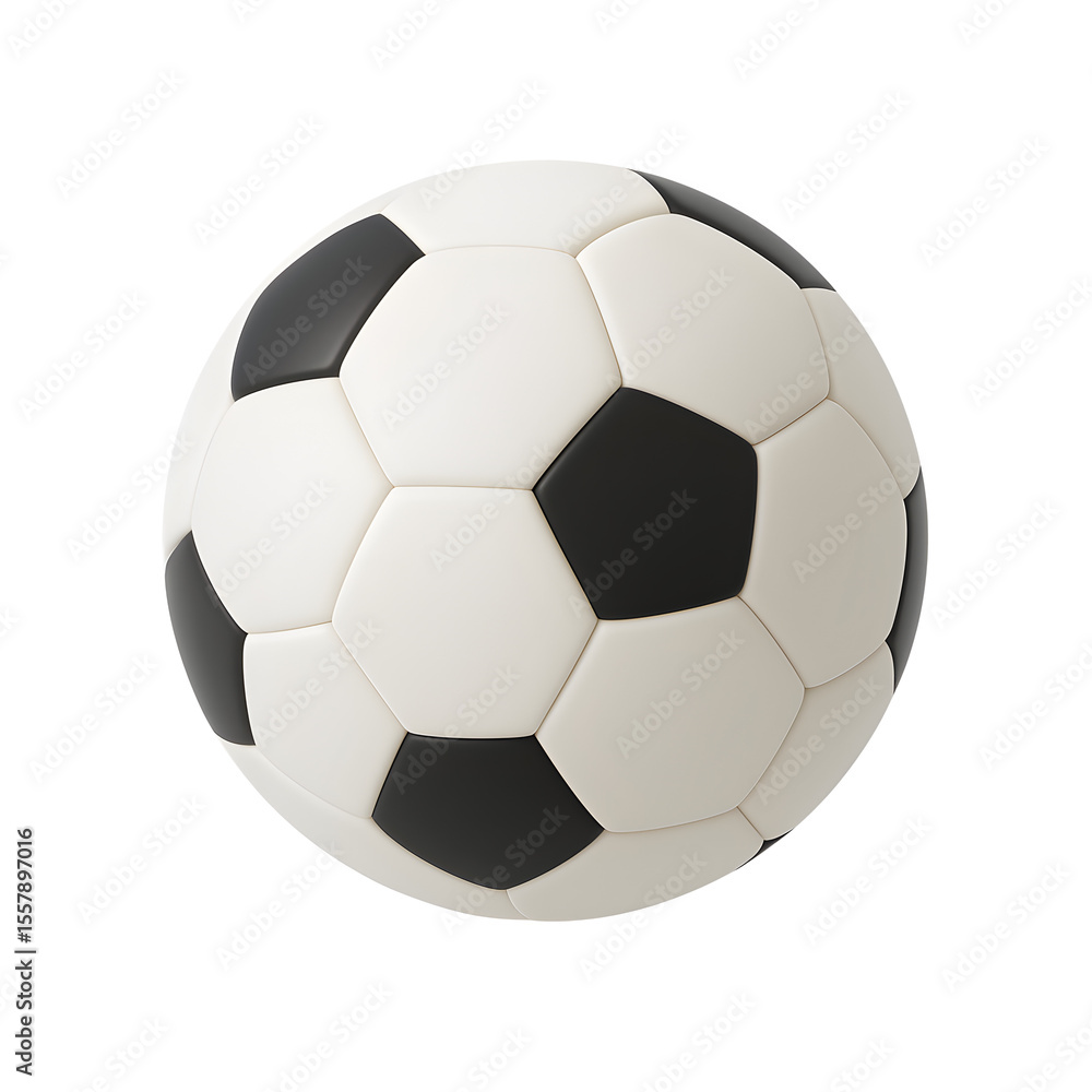 Fototapeta premium Classic Soccer Ball Design for Sporting Events and Games Transparent Background