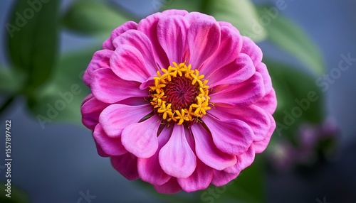 zinnia flower pink vibrant pink zinnia flower close up