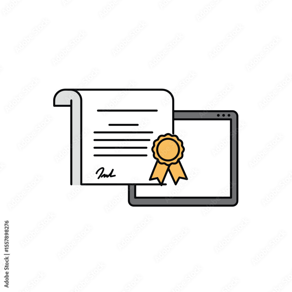 E-learning Certificate Icon E-learning Certificate Icon