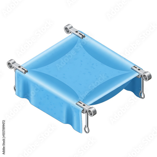 Emergency stretcher bed used for transporting patients.