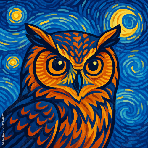 Owl van gogh