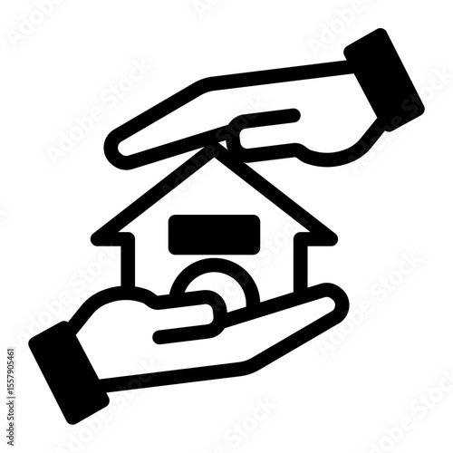 Real Estate Property Investment Icon from Financial Services Collection (Mixed style)