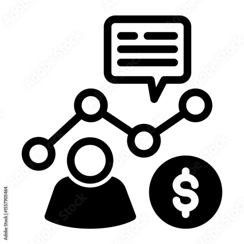 Professional Financial Consultant Advice Icon from Financial Services Collection (Mixed style)