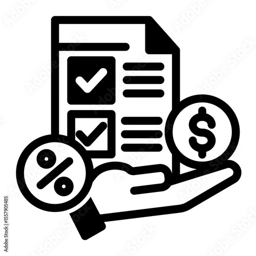 фотографія Loan Debt and Financial Contract Icon from Financial Services Collection (Mixed