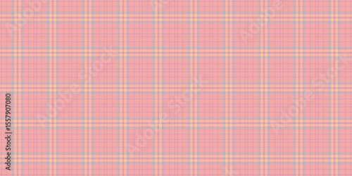 Covering tartan check textile, expensive fabric vector seamless. Trendy pattern background plaid texture in red and light colors.