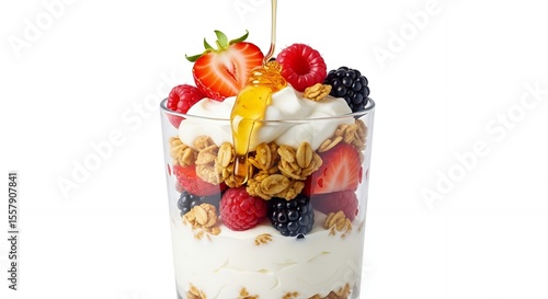 Parfait Yogurt Lezat with Granola, Berry