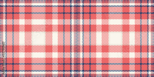 Seamless coral and navy plaid pattern.  Perfect for textile design, fashion, website backgrounds, and scrapbooking.  This vibrant, textured image evokes feelings of warmth and tradition.