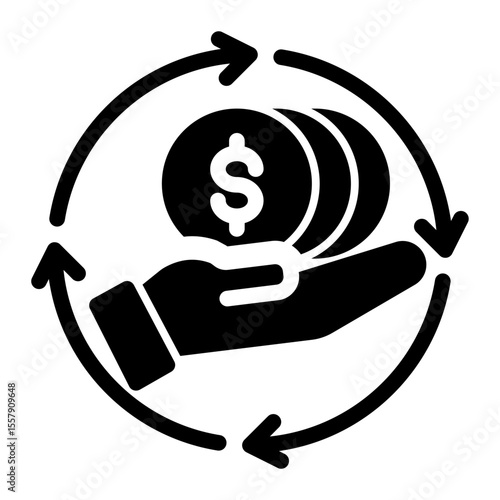 Digital Payment Transaction System Icon from Financial Services Collection (Solid Lineal style)