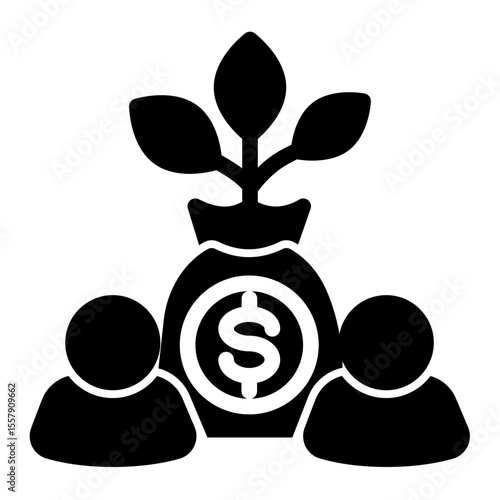 Affordable Mutual Fund Investment Icon from Financial Services Collection (Solid Lineal style)