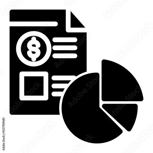 Financial Graph and Statistics Report Icon from Financial Services Collection (Solid Lineal style)
