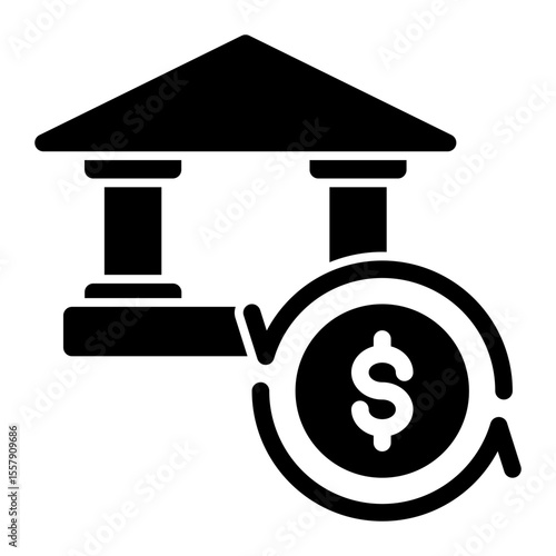 Public Banking and Investment Institution Icon from Financial Services Collection (Solid Lineal style)