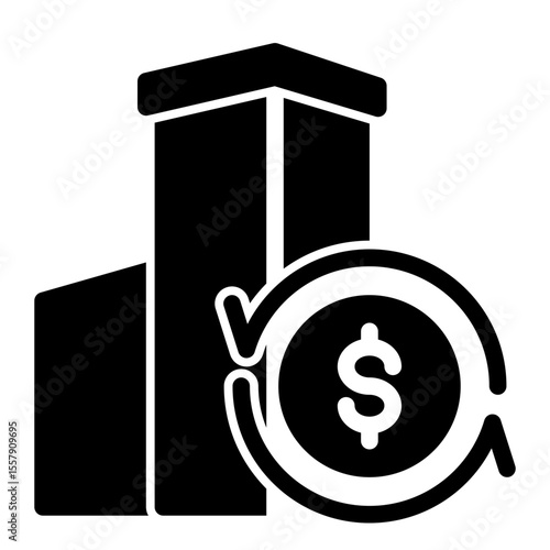 Corporate Investment and Property Company Icon from Financial Services Collection (Solid Lineal style)