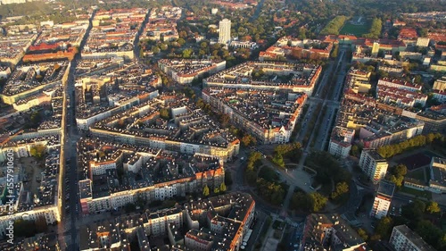 Wallpaper Mural Aerial view of the old town of the city Szczecin on a sunny early morning in summer in Poland. Torontodigital.ca