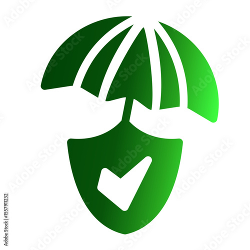 Insurance Protection and Security Coverage Icon from Financial Services Collection (Solid Gradient style)