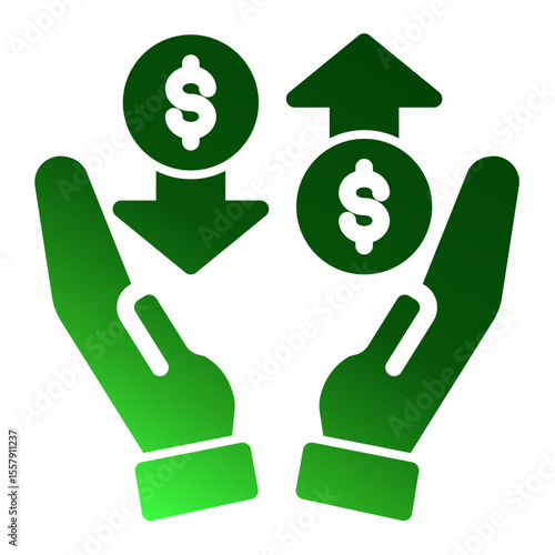 Credit Union Membership and Finance Icon from Financial Services Collection (Solid Gradient style)