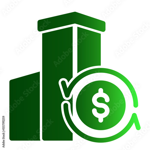 Corporate Investment and Property Company Icon from Financial Services Collection (Solid Gradient style)