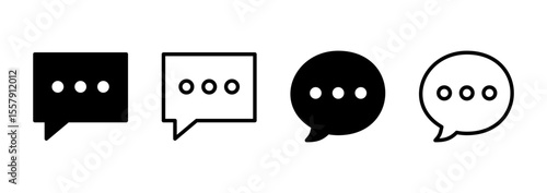 Chat icon logo design. speech bubble sign and symbol. comment icon. message