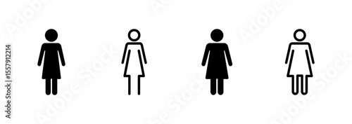 Female icon logo design. woman sign and symbol