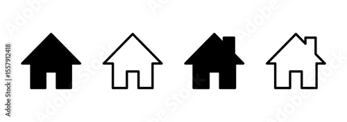 House icon logo design. Home sign and symbol