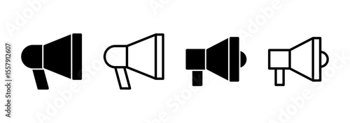Megaphone icon logo design. Loudspeaker sign and symbol