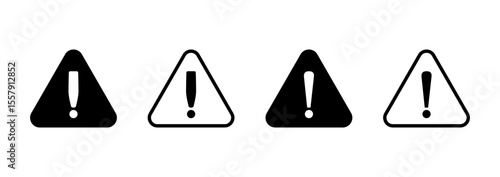 Exclamation danger icon logo design. attention sign and symbol. attention sign