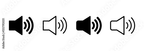 Speaker icon logo design. volume sign and symbol. loudspeaker icon. sound symbol