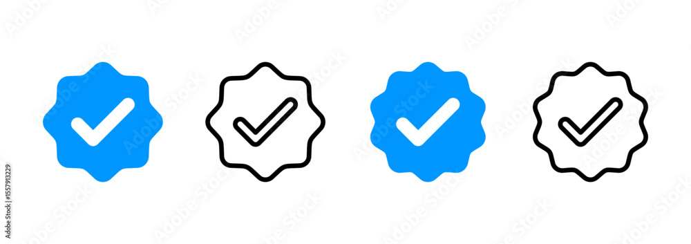 Obraz premium verified icon logo design. verification check mark. approved icon
