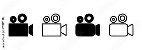 Video icon logo design. video camera sign and symbol. movie sign. cinema
