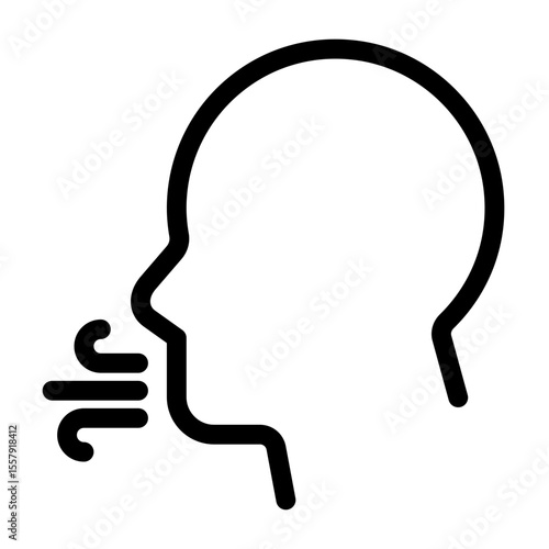 breathing exercise icon for stress relief mindfulness and relaxation