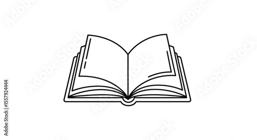 Open book vector illustration for reading education library literature study knowledge learning and school design vector