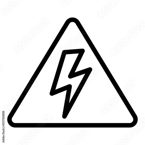 High voltage icon. Vector line icon