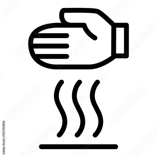 Hot surface icon. Vector line icon